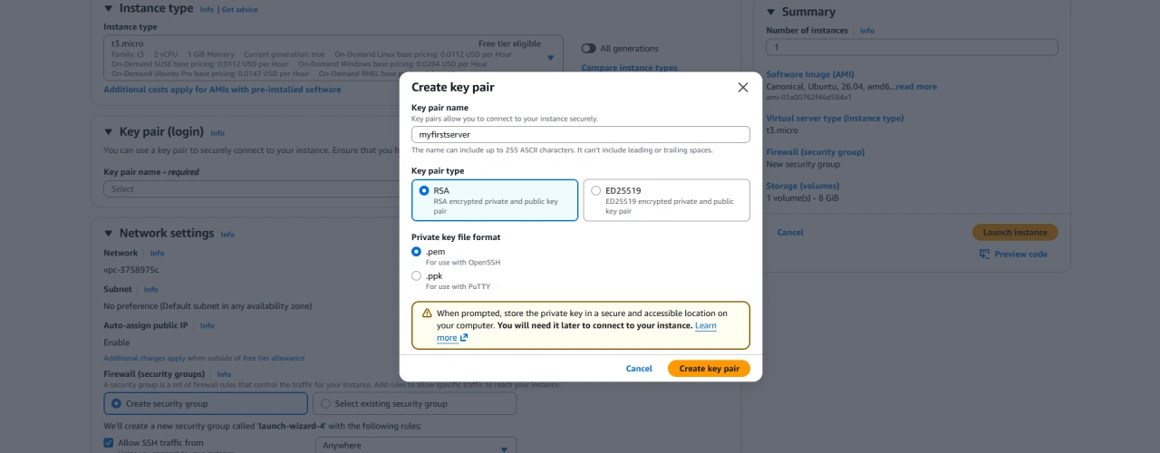 Aws Create Pem Key