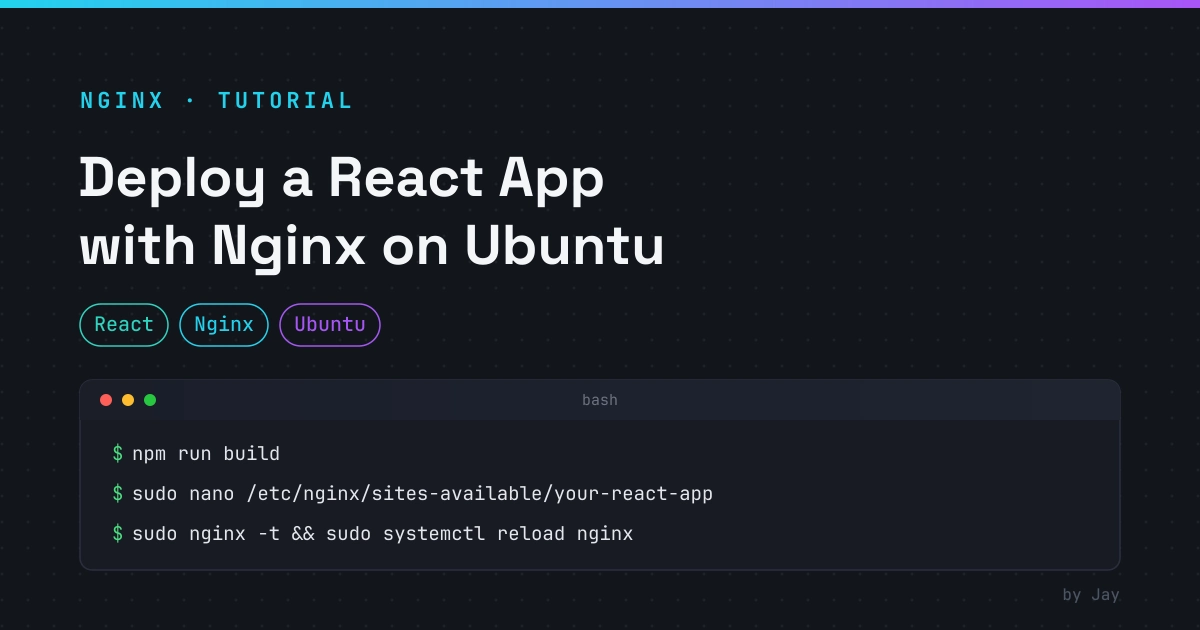 How to Deploy a React Application with Nginx on Ubuntu